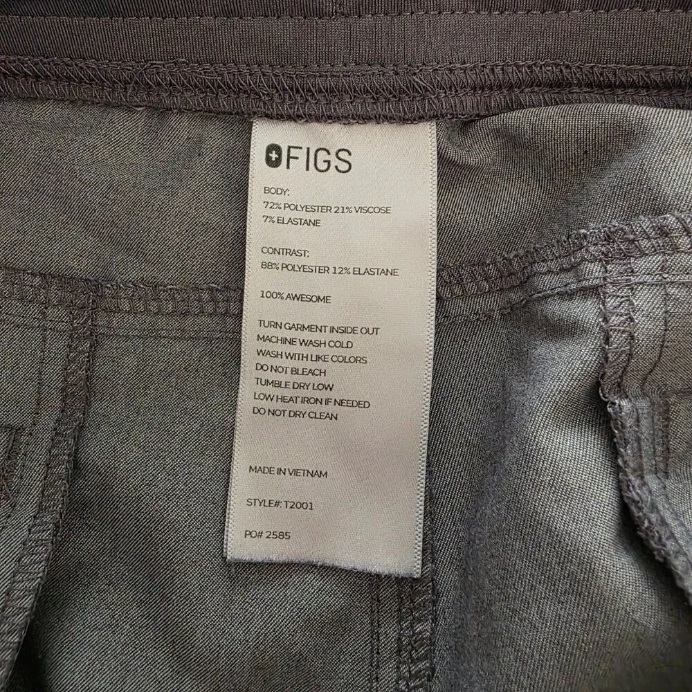 FIGS Men's Axim Cargo Graphite Scrub Pants Size XXL